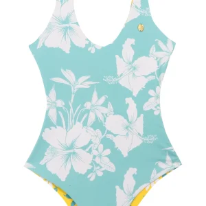 HINANO SWIM - ONE PIECE "NUKUTEPIPI" - SKY/LIME