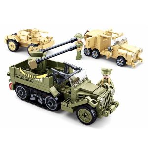Pack Battle WWII avec avions, véhicules & accessoires – jeu de briques